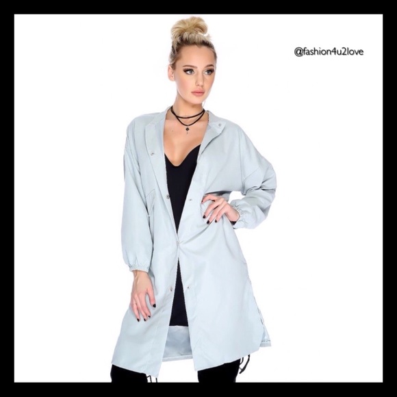 Jackets & Blazers - ❤️HOST PICK Grey Side Slit Lightweight Trench Coat
